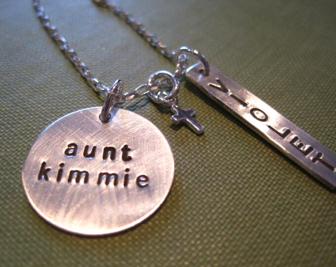 Ankiyabe Auntie Letter Necklace Name Necklace For Aunt New Aunt Gift