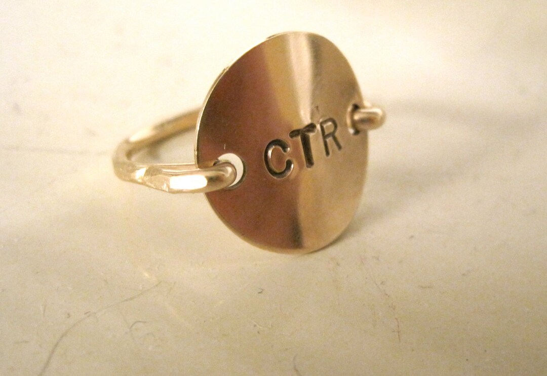 Choose the Right, CTR Ring, Gold or Silver Initial Stamped Ring ...