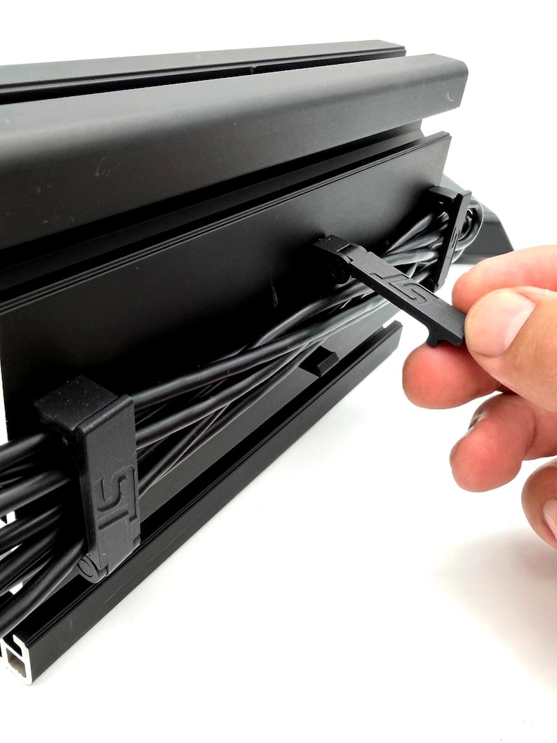 Wire Management Clip for 40-Series Aluminum Profile | Sim Racing Cable Organizer | Twist-On 40x40 & 40x80 image 2