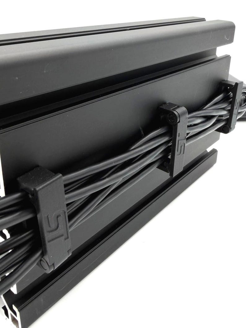 Wire Management Clip for 40-Series Aluminum Profile | Sim Racing Cable Organizer | Twist-On 40x40 & 40x80 image 1