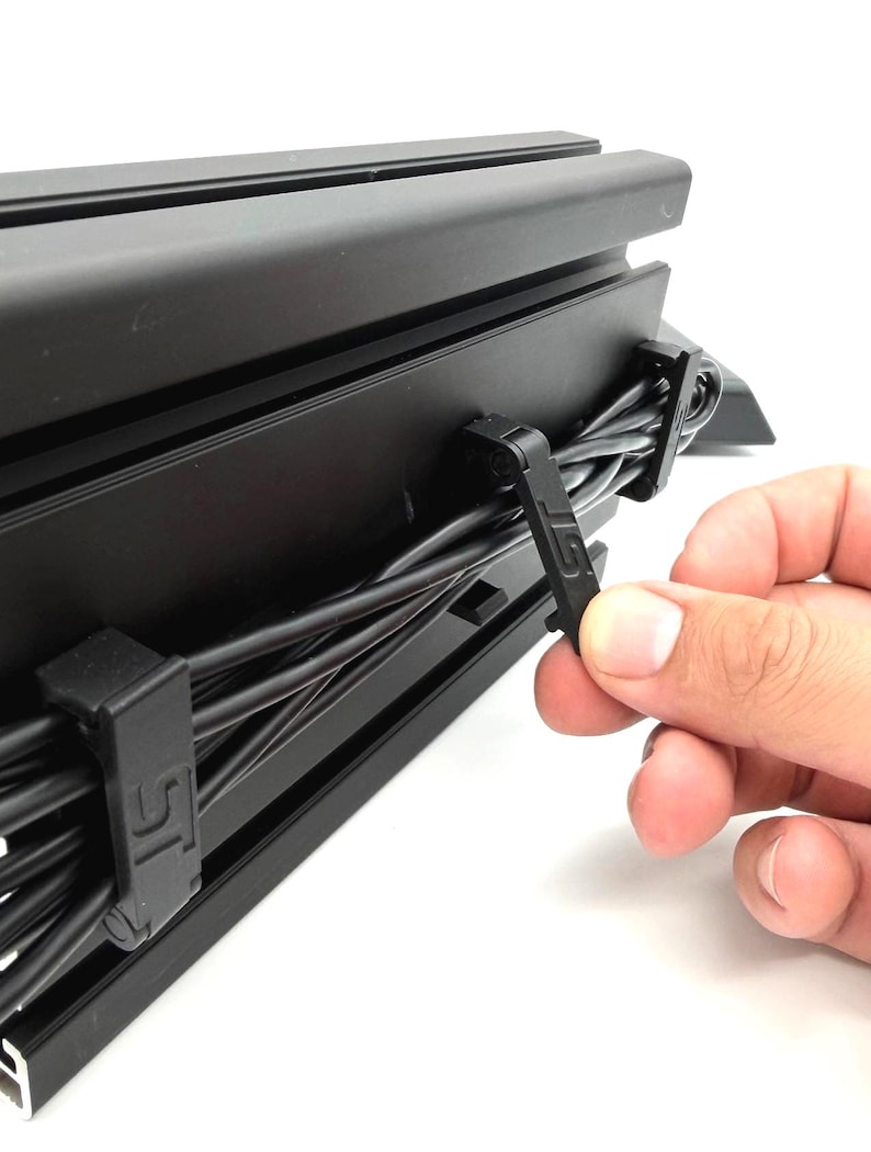 Wire Management Clip for 40-Series Aluminum Profile | Sim Racing Cable Organizer | Twist-On 40x40 & 40x80 image 3