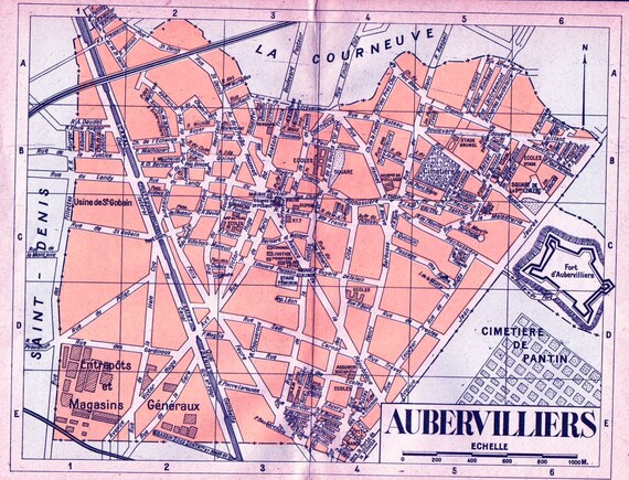 Paris Street Map Of Aubervilliers 1940s Paris Tourist Guide Etsy Paris Street Map Of Aubervilliers 1940s Paris Tourist Guide Etsy