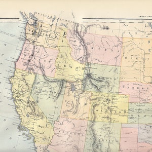 1880s Map of United States West - Il 300x300.5528366938 7r1l