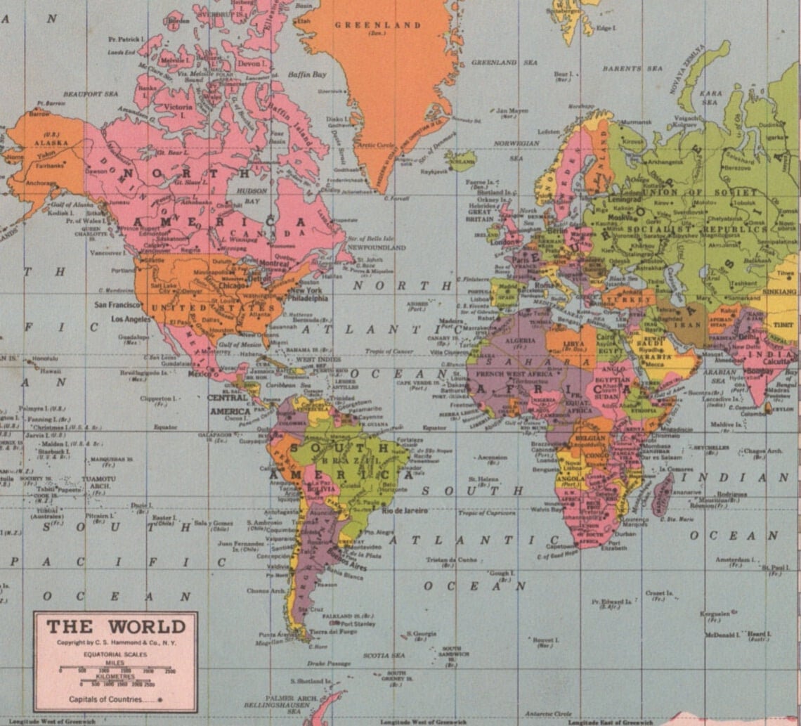 Map Of The World 1940 Map - vrogue.co