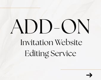 ADD-ON: Invitation Website Editing Service