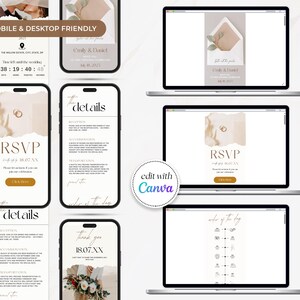 Digital Wedding Invitation with RSVP Trackable Rsvp, Digital Wedding Invite with RSVP, Wedding Invite with RSVP Clickable Online Invite RS03