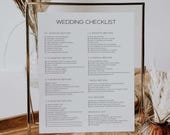Editable Wedding Checklist Printable Wedding Planning Checklist Wedding Checklist Template Wedding Checklist Wedding Planner Checklist MW01