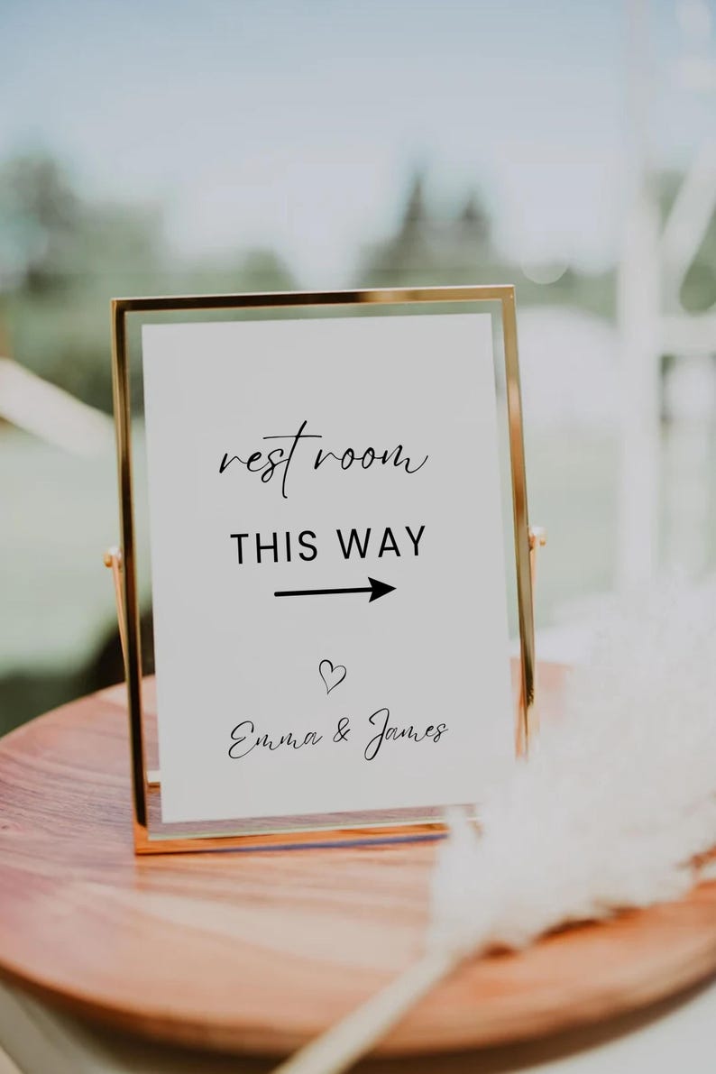 Minimalist Wedding Sign Bundle, Editable Wedding Signs Bundle, Modern Wedding Signage Bundle, 100+ Wedding Reception Signs Canva Template