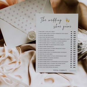 Printable Wedding Shoe Game Template, Bridal Shower Game, Engagement Party Game, Couples Shower Games, Wedding Shower Games, Canva MW04