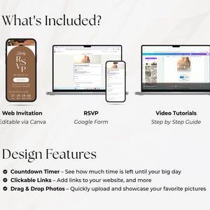 Digital Wedding Invitation with RSVP Trackable Rsvp, Digital Wedding Invite with RSVP, Wedding Invite with RSVP Clickable Online Invite RS04