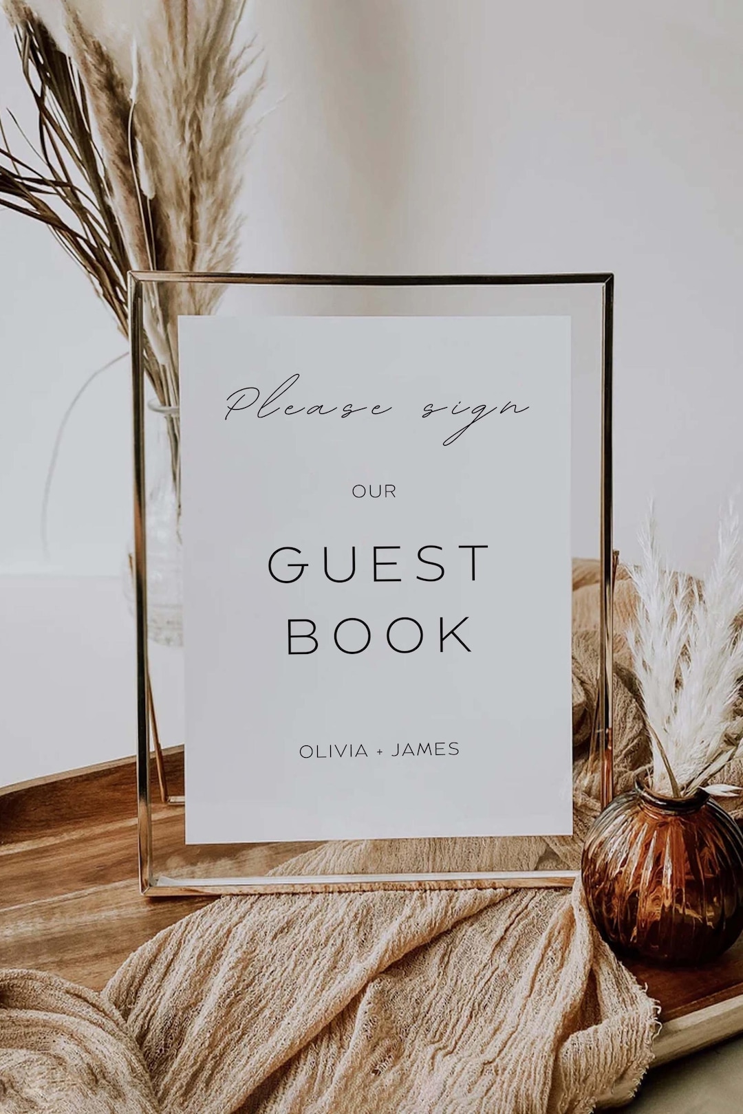 Printable Wedding Guest Book Sign, Please Sign Our Guestbook Sign ...