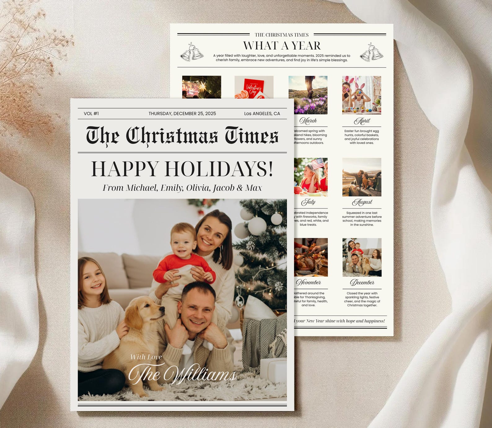 Year in Review Holiday Card Template, What A Year Christmas Card
