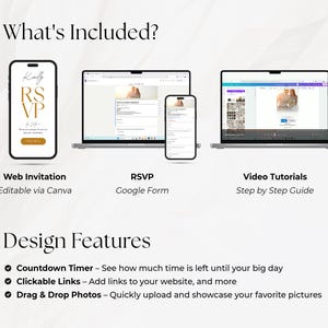 Make your big day unforgettable with this WEB Invitation Template RS02. Designed in Canva, it features an embedded countdown timer, trackable RSVP via Google Form, and customizable sections for your wedding story, schedule, and gallery. Share it instantly via link—no printing needed! Ideal for modern, eco-conscious weddings and destination events. A beautiful, easy-to-use digital wedding announcement your guests will love. Instant download & fully editable!