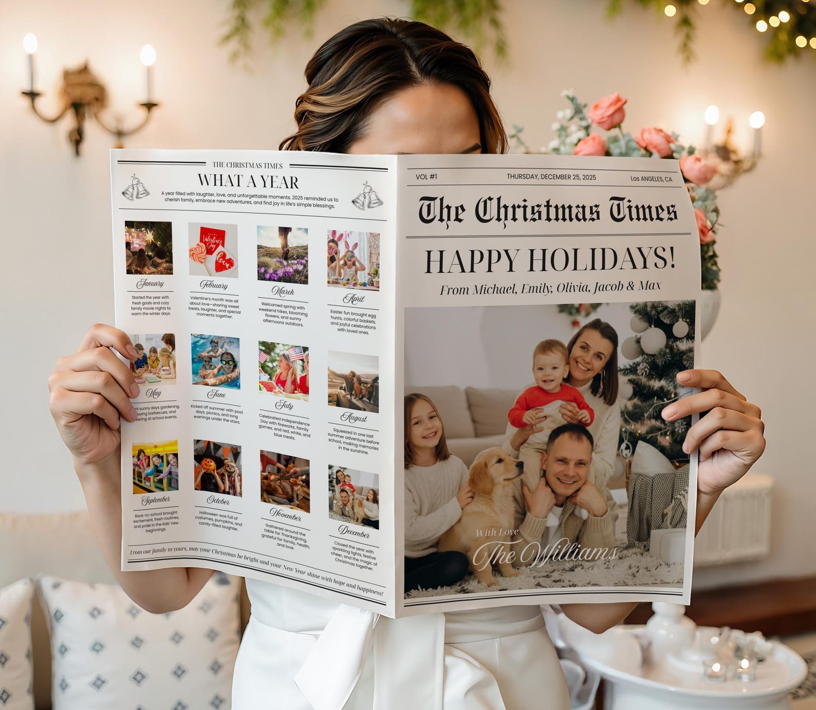 Year in Review Holiday Card Template, What A Year Christmas Card