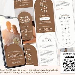 Digital Wedding Invitation with RSVP Trackable Rsvp, Digital Wedding Invite with RSVP, Wedding Invite with RSVP Clickable Online Invite RS04