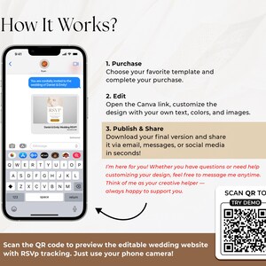 Digital Wedding Invitation with RSVP Trackable Rsvp, Digital Wedding Invite with RSVP, Wedding Invite with RSVP Clickable Online Invite RS03