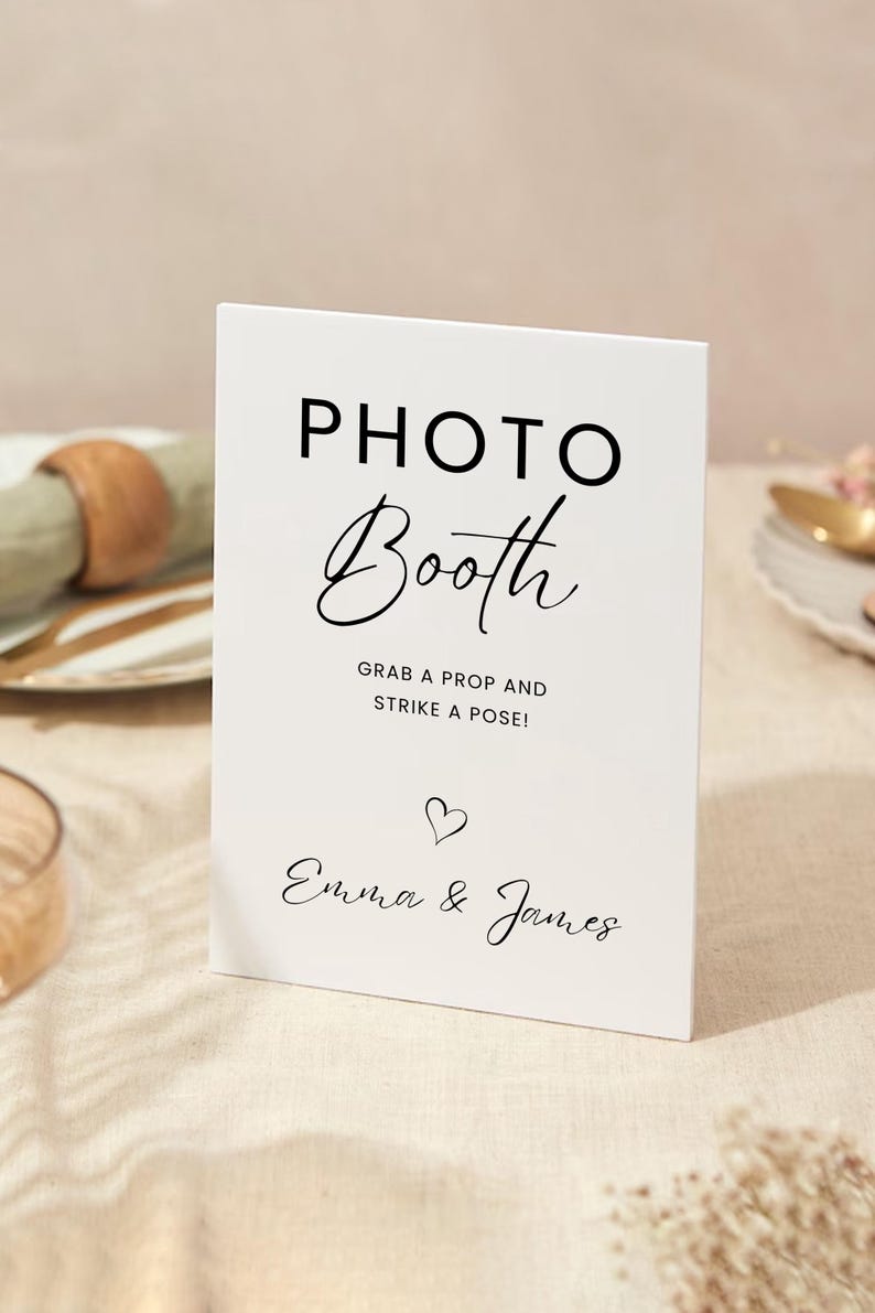 Photo Booth Sign Template, Wedding Photo Booth Sign, Booth Selfie ...