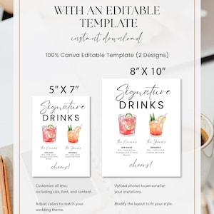 Minimalist Wedding Sign Bundle, Editable Wedding Signs Bundle, Modern Wedding Signage Bundle, 100+ Wedding Reception Signs Canva Template