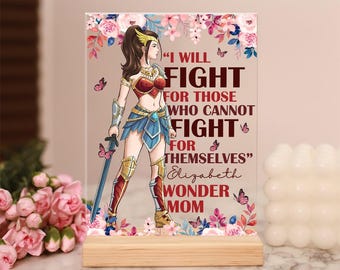 Personalized Woman Warrior Acrylic Plaque: Empowerment Gift