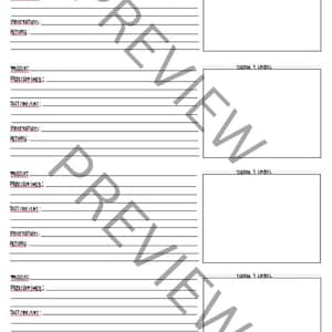 Muscle Origin Insertion Action Innervation Study Template | Blank Template