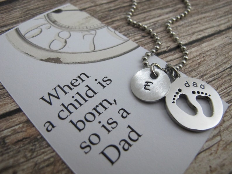 First time dad Personalized Baby Feet Necklace New dad
