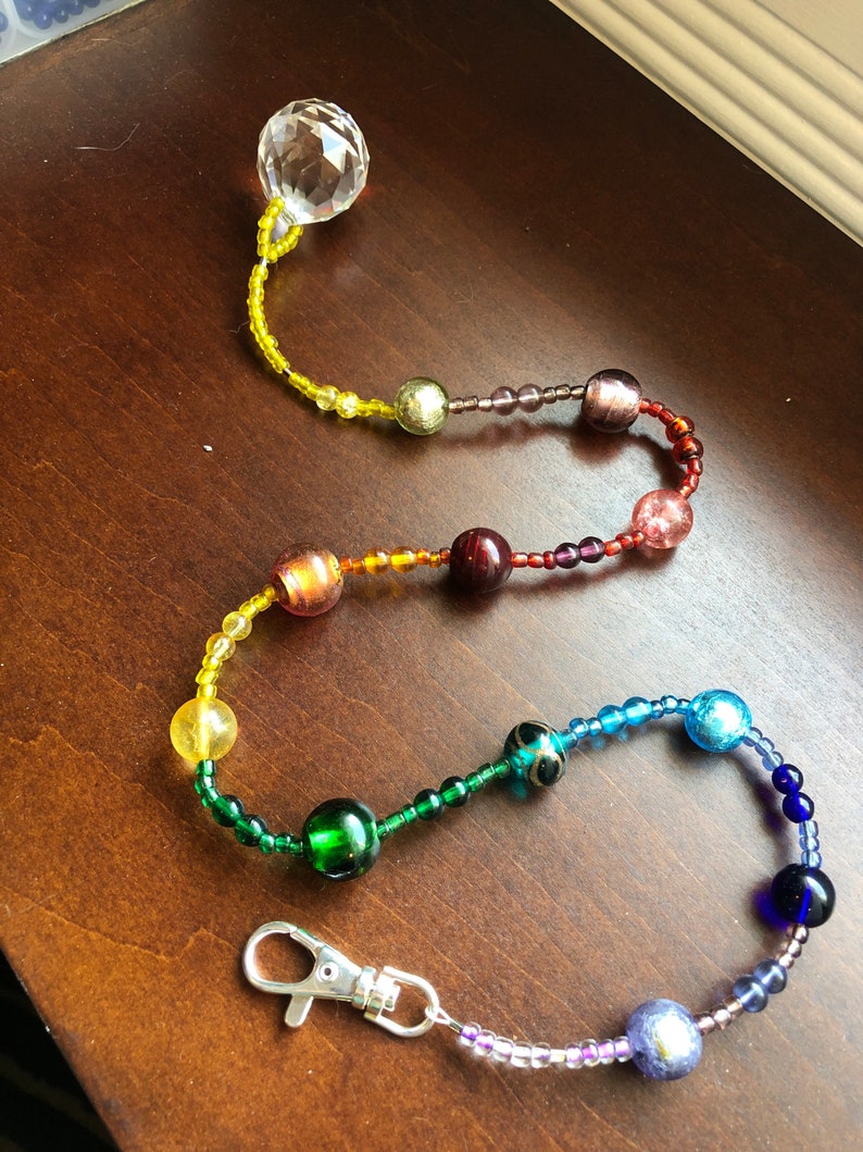 Crystal Sun Catcher Rainbow Chakra window decor image 6