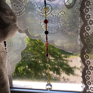 Crystal Sun Catcher Rainbow Chakra window decor image 3