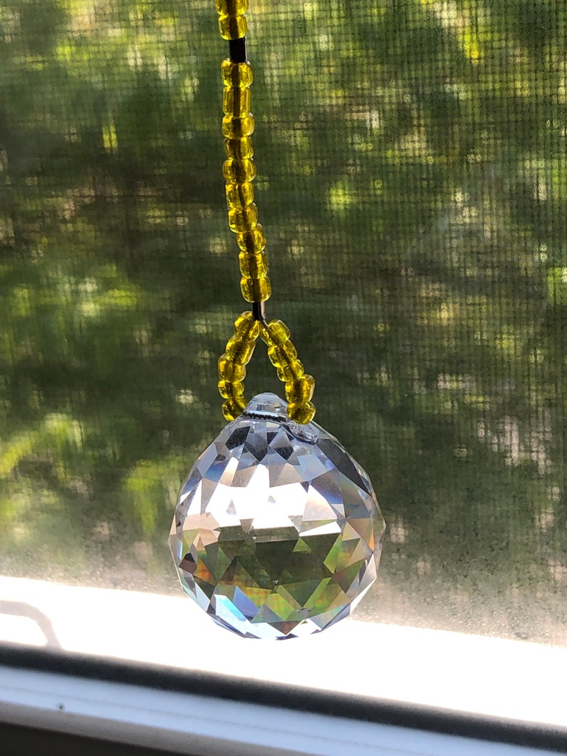 Crystal Sun Catcher Rainbow Chakra window decor image 1