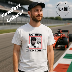 Formule 1 Charles Leclerc-T-shirt, grappig F1-shirt, &#39;Inchident&#39;-T-shirt voor racefans, Formule 1-fankleding