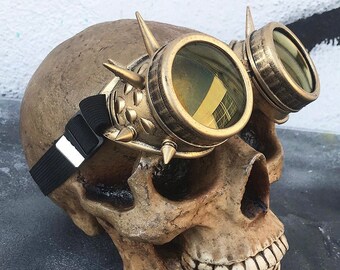ADULT STEAMPUNK COSTUME GOGGLES GOTH VICTORIAN RIVETHEAD MAD MAX WASTELAN CYBER ADULT STEAMPUNK COSTUME GOGGLES GOTH VICTORIAN RIVETHEAD MAD MAX WASTELAN CYBER