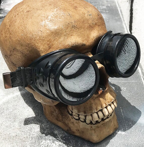 Steampunk Goggles Black Diy Do It Yourself Steampunk Post Apocalyptic Futuristic Welding Goggles Burning Man Goggles - 