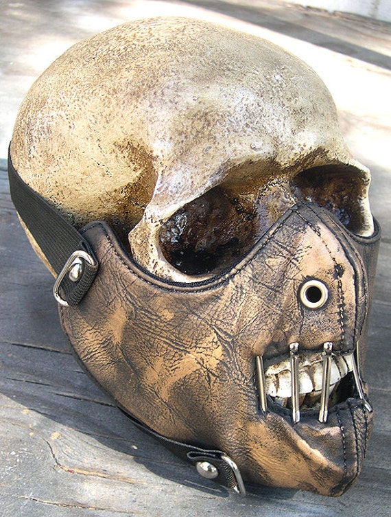Gold Brass Distressed-Look /'Hannibal Lecter/' Steampunk Dust Riding MASK Burning Man Mask STEAMPUNK MASK