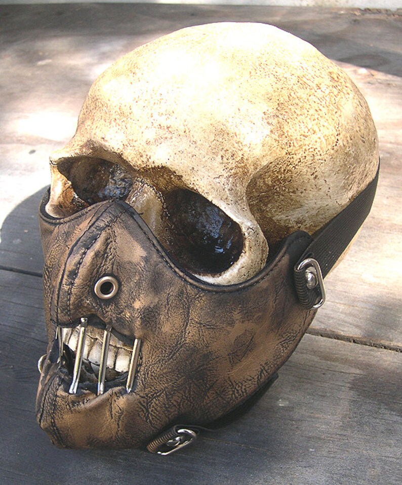 Gold Brass Distressed-Look /'Hannibal Lecter/' Steampunk Dust Riding MASK Burning Man Mask STEAMPUNK MASK