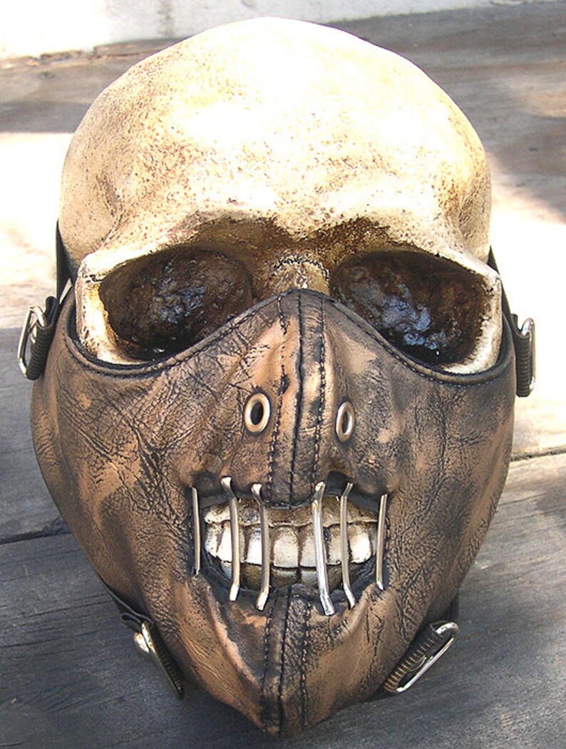 Gold Brass Distressed-Look /'Hannibal Lecter/' Steampunk Dust Riding MASK Burning Man Mask STEAMPUNK MASK