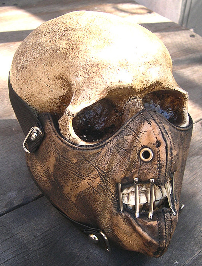 Gold Brass Distressed-Look /'Hannibal Lecter/' Steampunk Dust Riding MASK Burning Man Mask STEAMPUNK MASK