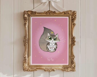 Unique Custom Pet Portrait | cat portrait, royal cat portrait, funny cat portrait, cat memorial, cat portrait art, painted portrait, decor