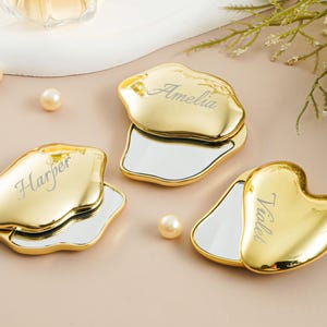 Personalized Engraved Pocket Mirror,Cloud-Shaped Compact Mirror,Pocket Makeup Mirror,Bridesmaid Compact Mirror,Bridal Shower Gift