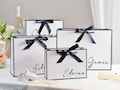 Personalized Bridesmaid Gift Bags,Name Gift Bag,Ribbon Tie Rope Gift Bags,Birthday Gift Bags,Wedding Party Gift Bag, Bridal Party Bag