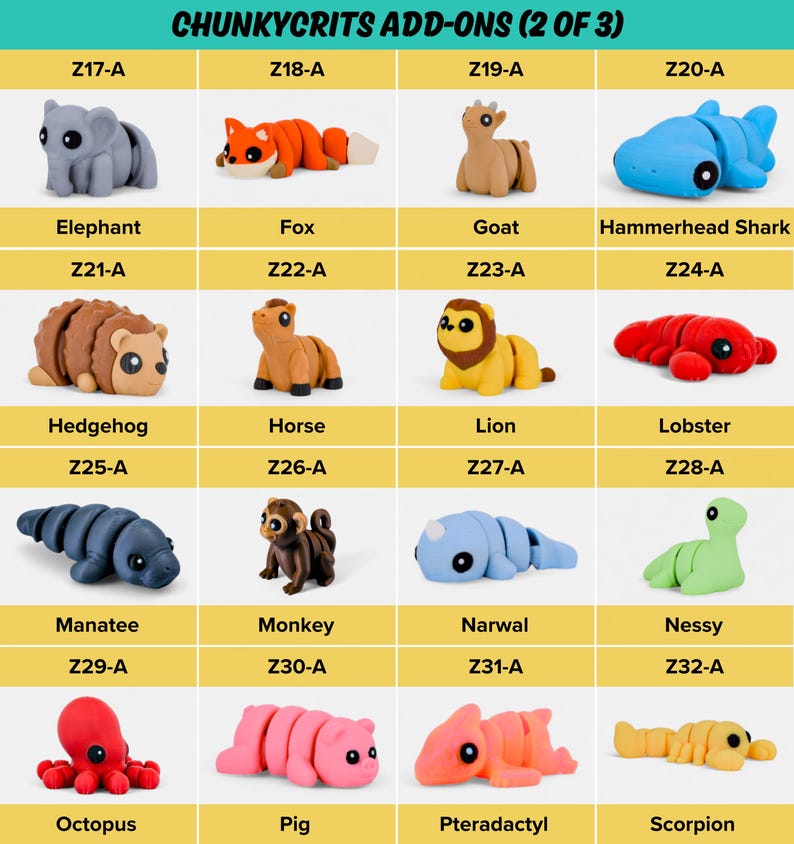 a table with a bunch of different animals on it