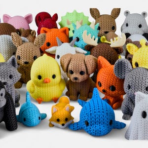 Medium Knitted Pocket Critterz | Size (1.4" - 2.8") | Individual Animals image 2