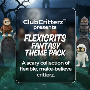 Fantasy Fidget Toys | 3D Printed Loch Ness Vampire Jackalope Yeti Mummies Skeletons | Sensory Play | 6-Piece Magical Collection image 2