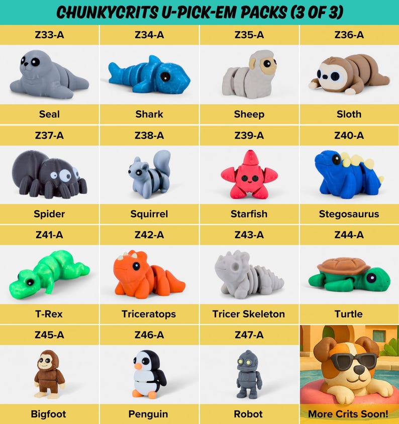 ChunkyCRITS U-Pick-Em Packs (3 of 3)