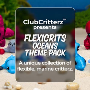 Ocean Fidget Toys | 3D Printed Flexible Sea Animals | Shark Dolphin Turtle Whale Octopus Lobster Manatee | Sensory Play | 13-Piece Set image 2