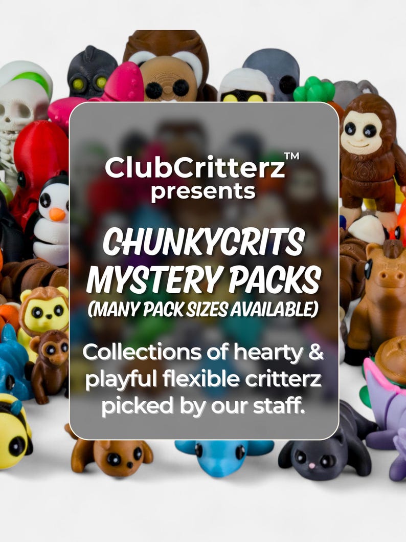 Cute & Chunky Fidget Animal Mystery Pack | 3D Printed Animals | Kawaii Fidget Toys | Surprise Pocket Pets image 2