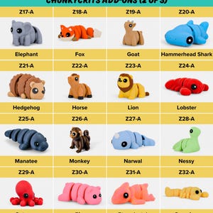 a table with a bunch of different animals on it