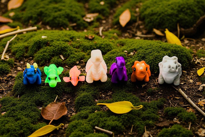 Dinosaur Fidget Toys | 3D Printed Articulated Dinos | Sensory Play | 7-Piece Jurassic Set afbeelding 3