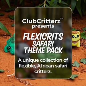 Safari Animal Fidget Toys | 3D Printed Articulated Lion Elephant Crocodile Monkey Python Tiger | African Animals | Sensory | 6-Piece Set image 2