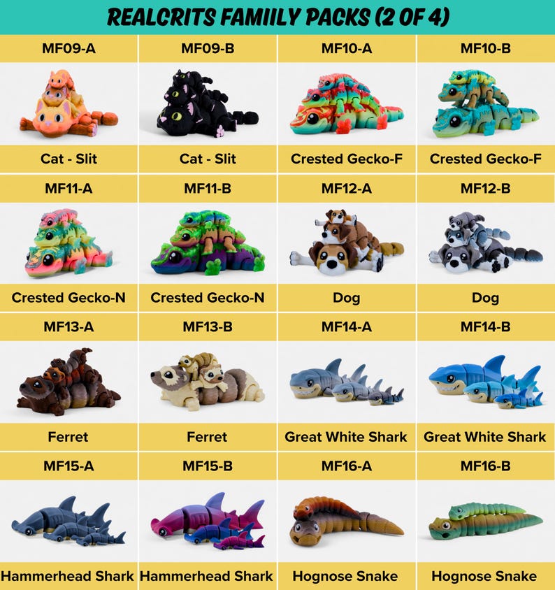 a collection of stuffed animal toys, including various types of animals such as cats, geckos, dogs, ferrets, sharks, and snakes.