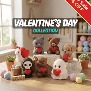 Valentine's Day Collection of Adorable, 3D-printed, Knit Textured Animals image 1