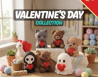 Valentine's Day Collection of Adorable, 3D-printed, Knit Textured Animals